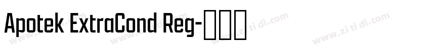Apotek ExtraCond Reg字体转换